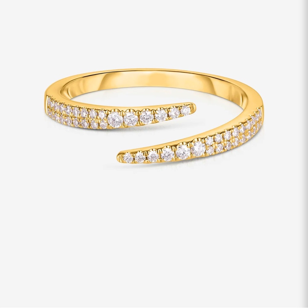 Ring Concierge Open Diamond Wrap Ring - 14k Yellow Gold / 7.5